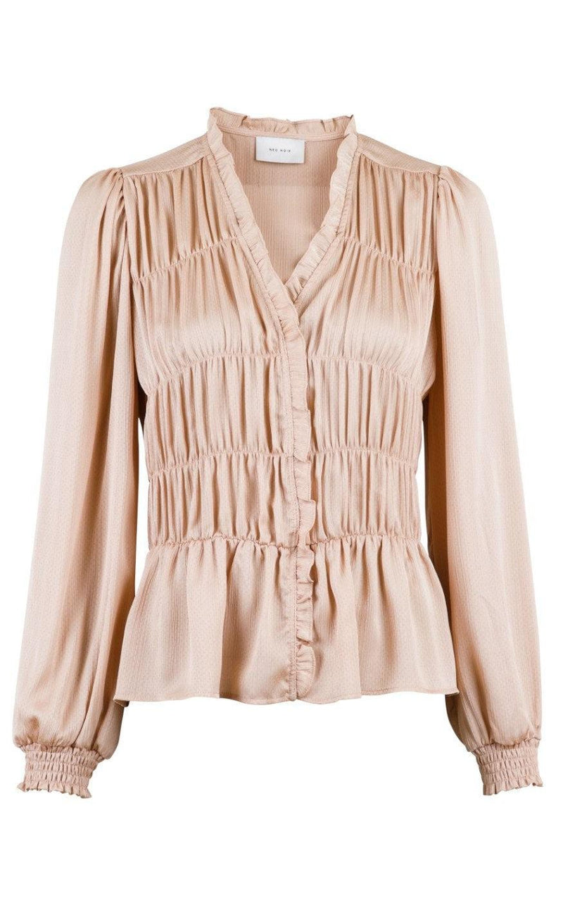 Neo Noir Bluse - Ora - Dark Sand