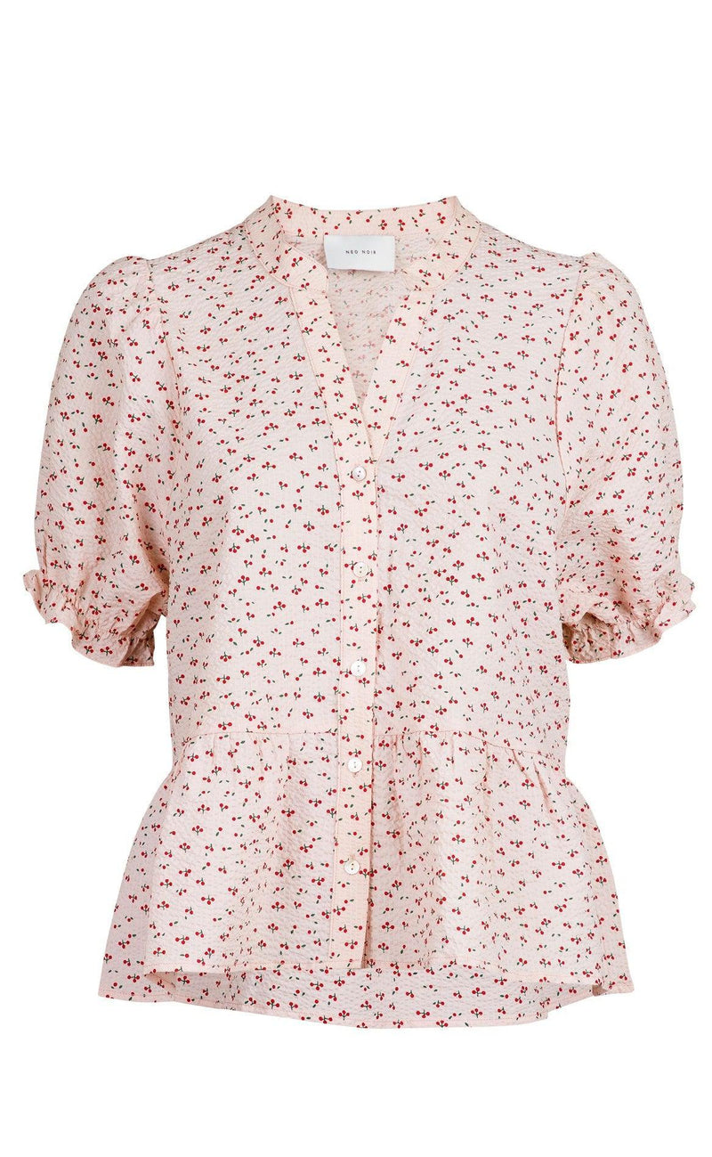 Neo Noir Bluse - Savy Mini Cherry - Light Pink