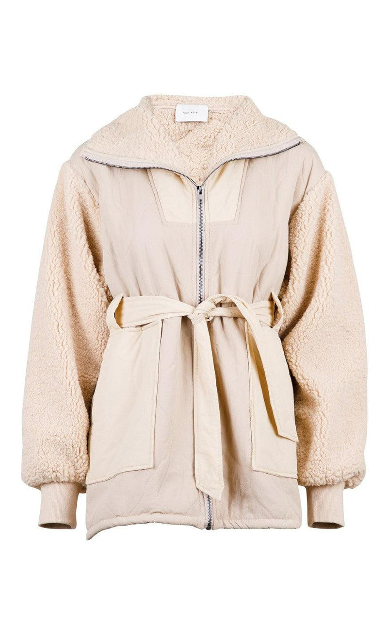 Neo Noir Jakke - Carlise Teddy - Sand