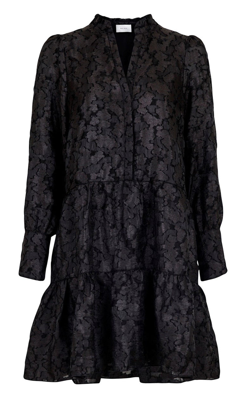Neo Noir Kjole - Frei Big Flower - Black