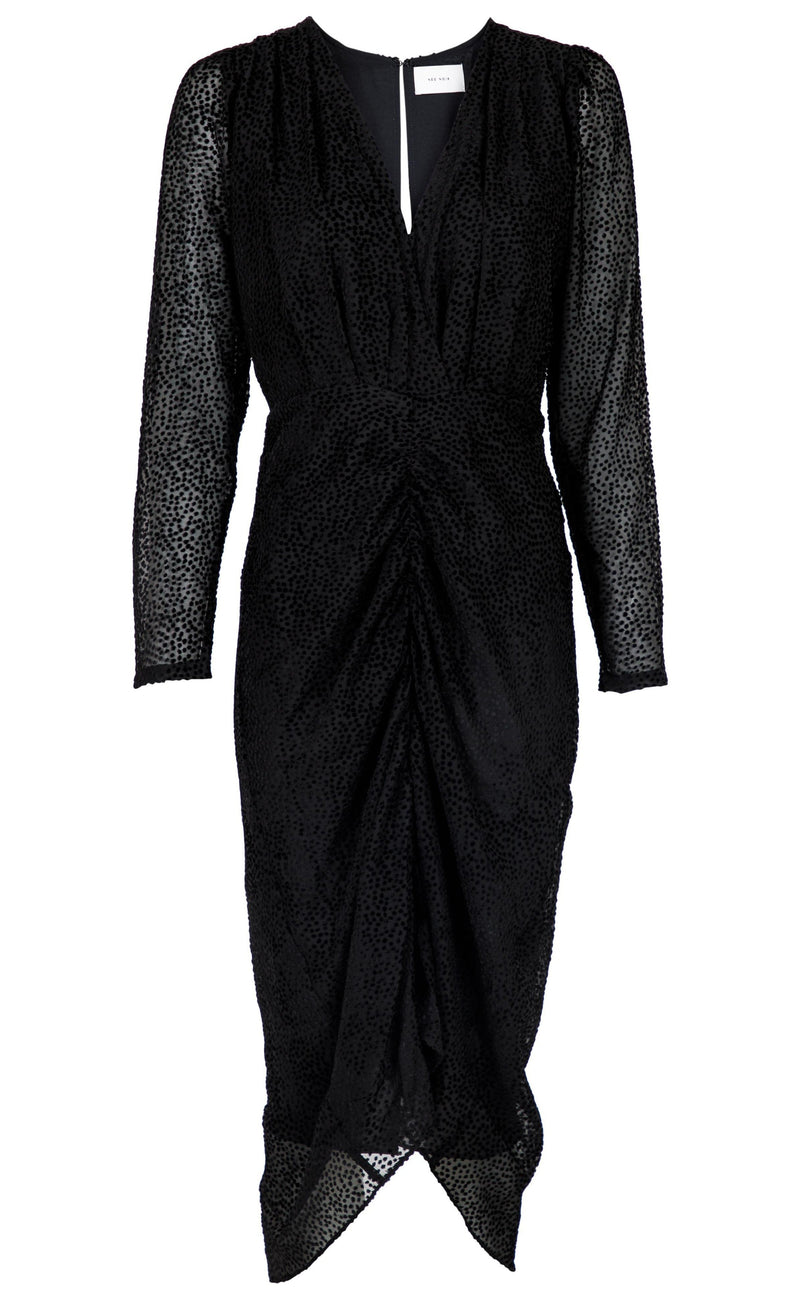 Neo Noir Kjole - Paloma Dot - Black