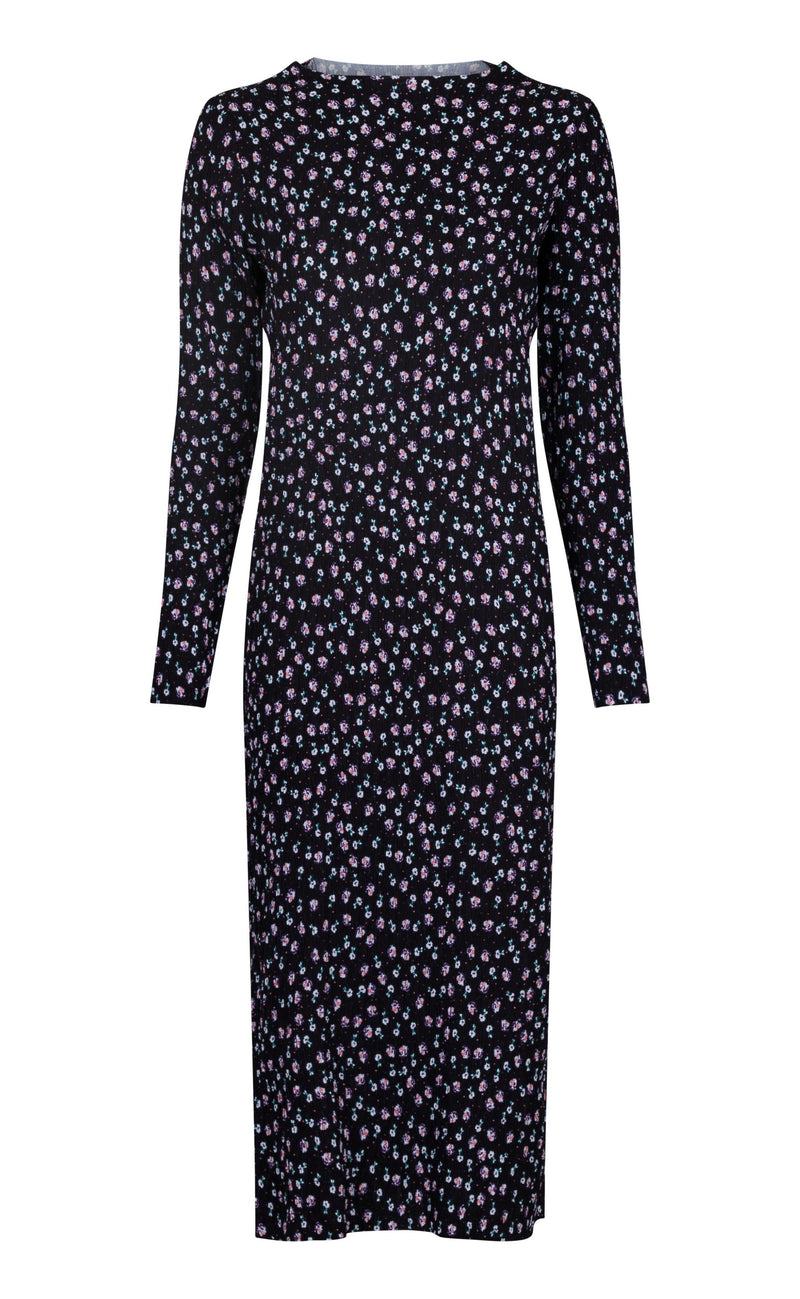 Neo Noir Kjole - Vogue Flower Spray - Black