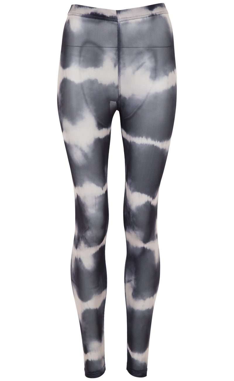 Neo Noir Leggings - Jury Tie Die Mesh - Antracit