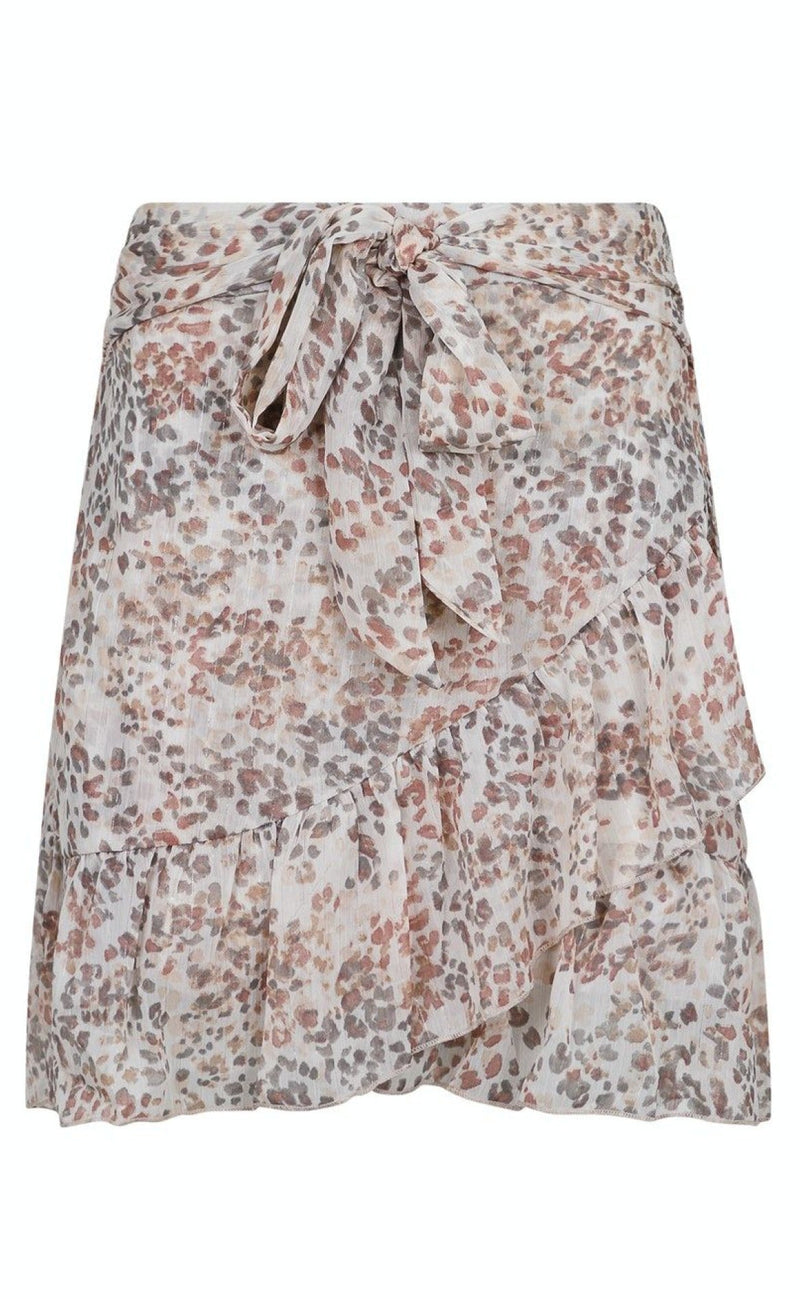 Neo Noir Nederdel - Bella Faded Leo - Off White