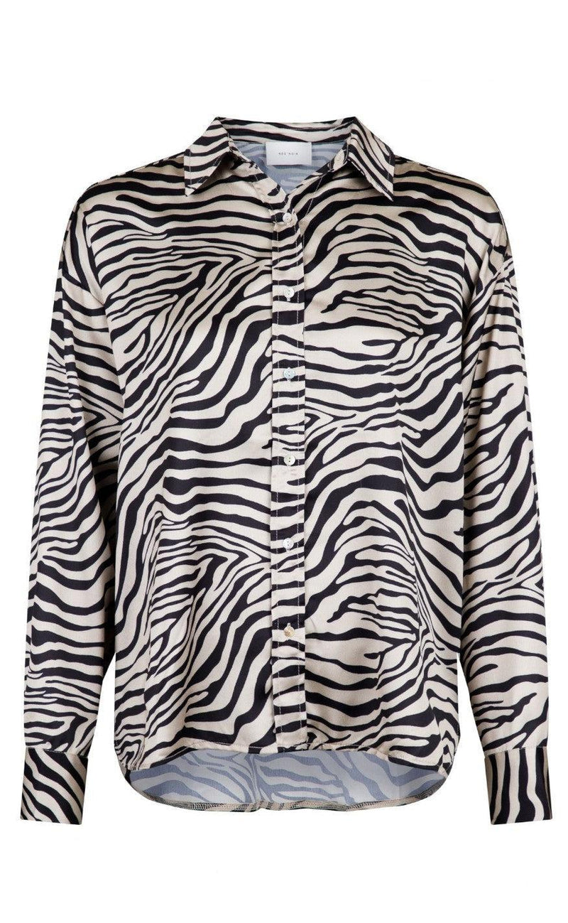 Neo Noir Skjorte - Sonya Zebra - Mocca