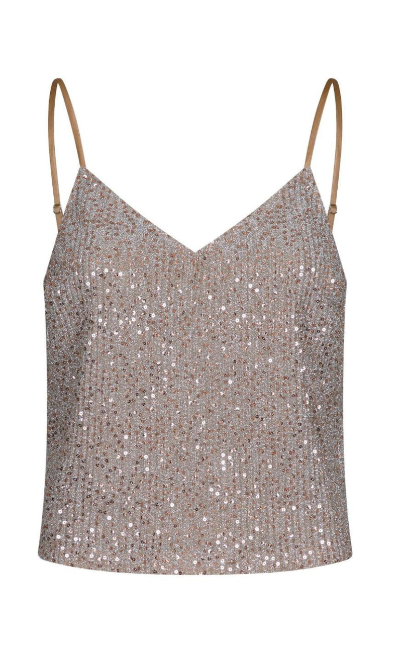 Neo Noir Top - Elinas Glitter - Sand
