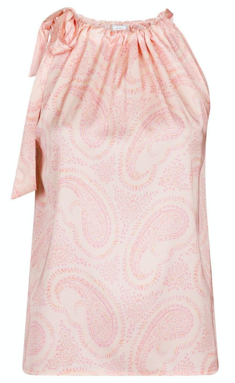 Neo Noir Top - Linea Abstract Paisley - Soft Pink