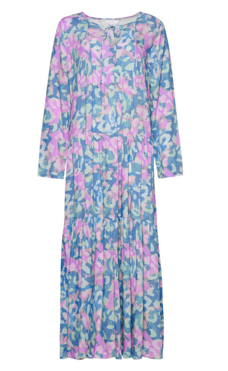 Noella Kjole - Imogene Long - Lightblue/Pink