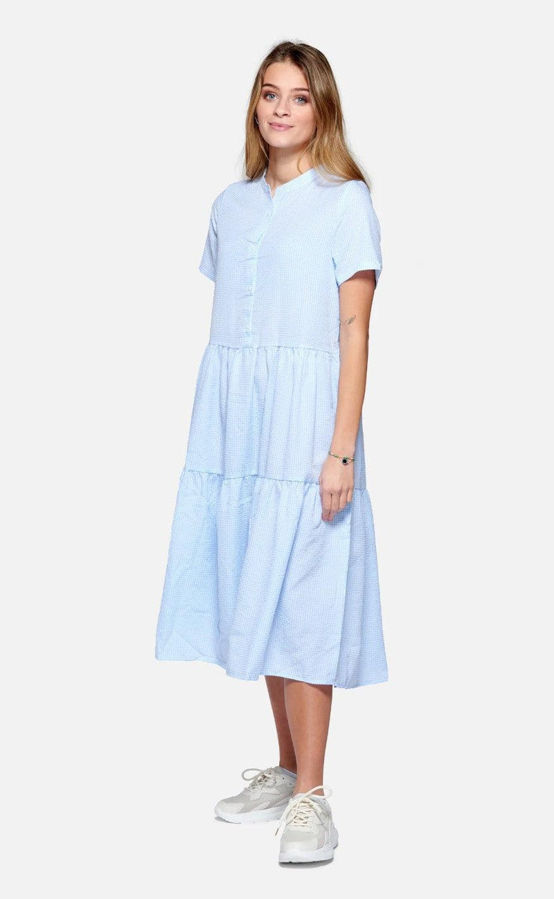 Noella Kjole - Lipe - Lightblue Cheks