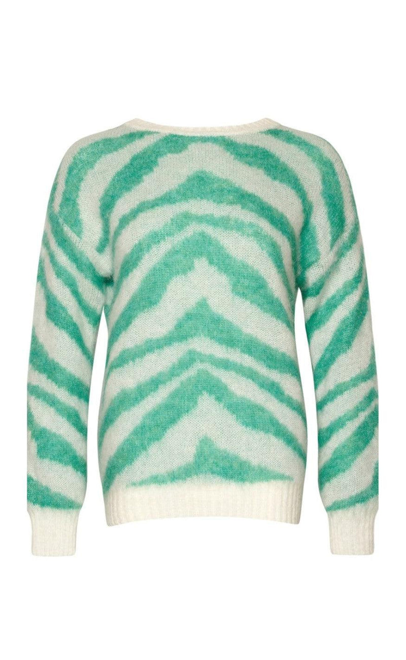 Noella Sweater - Grace - White Green