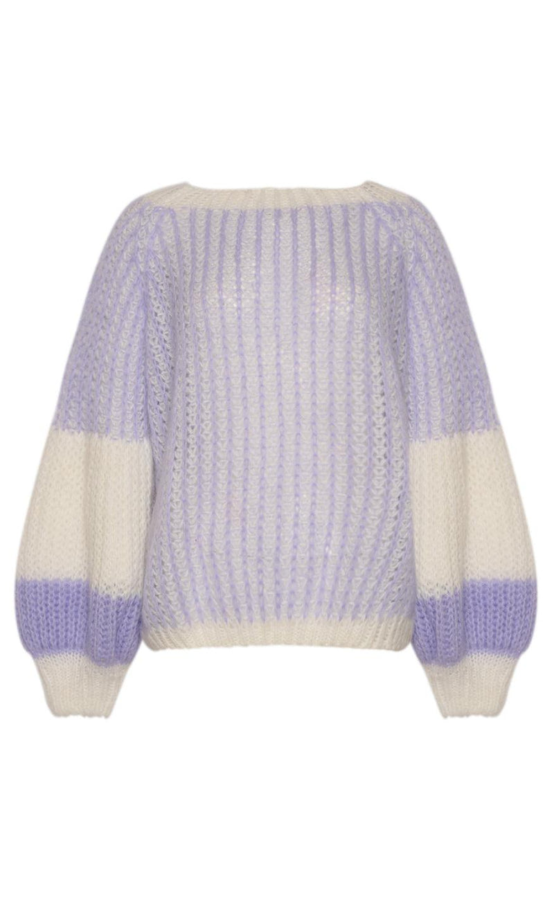 Noella Sweater - Liana - Lavender/White