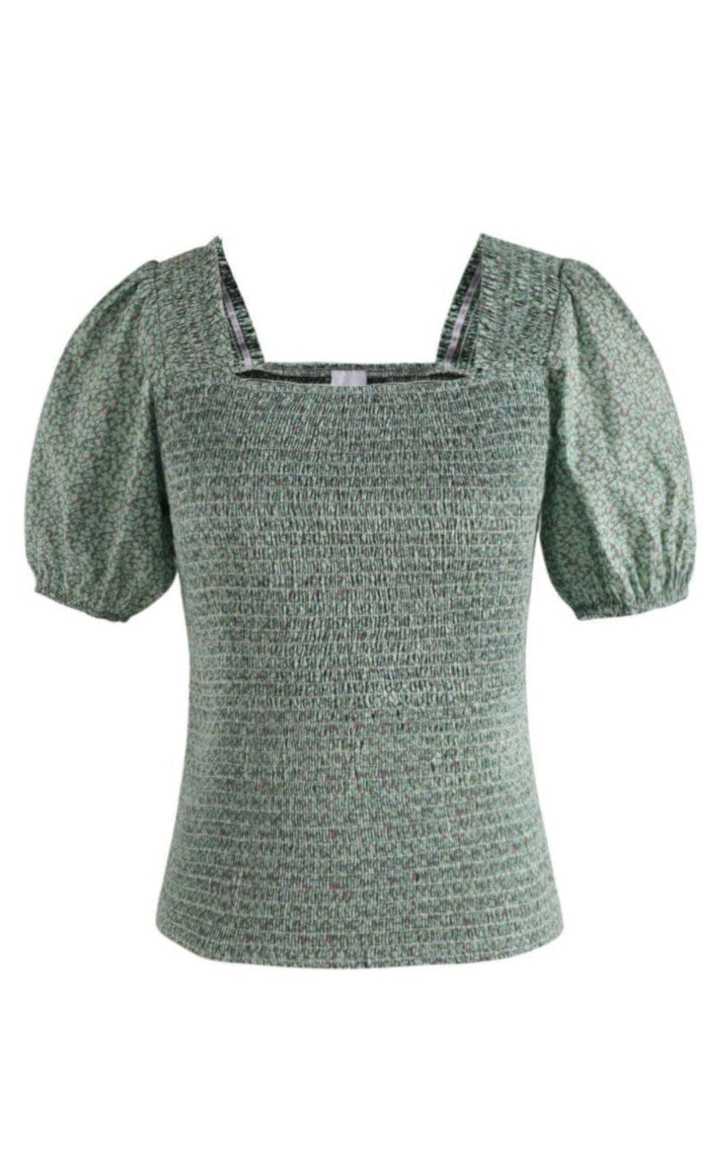 Noella Top - Body - Green Flower