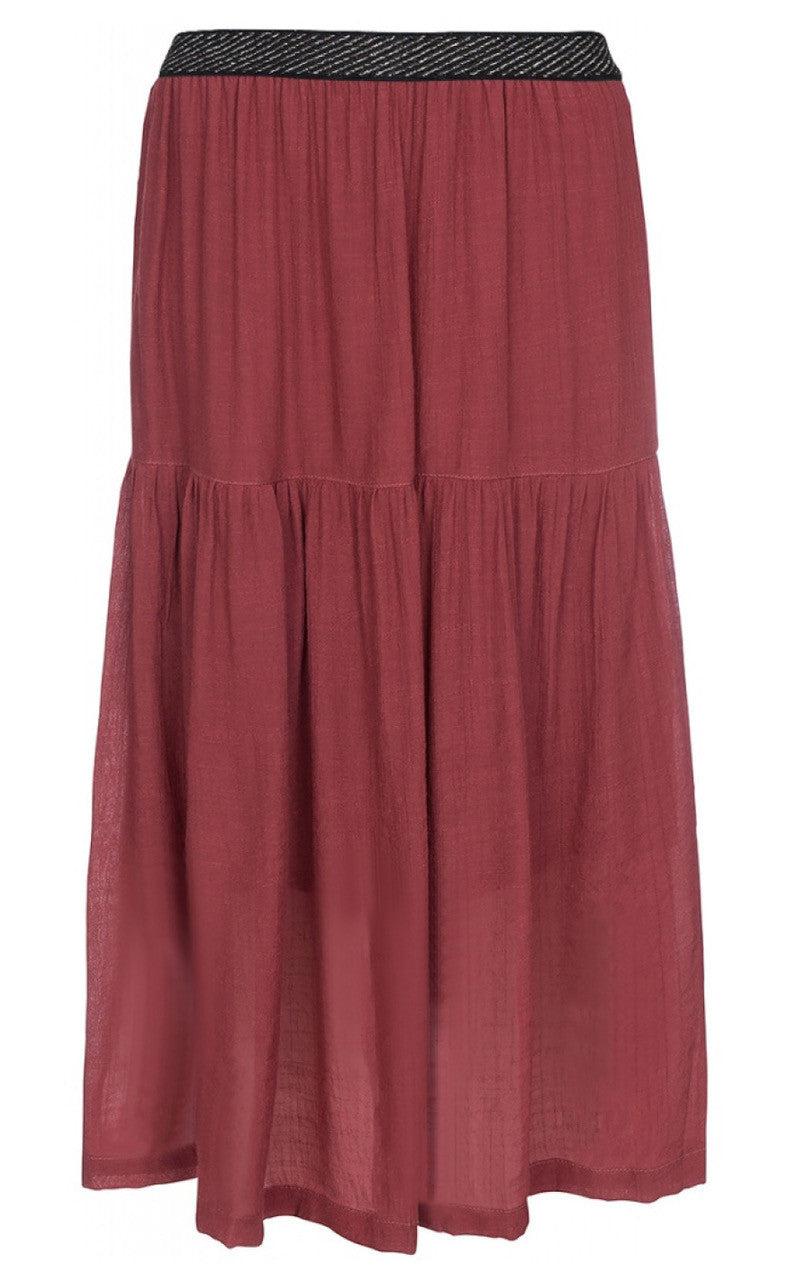ONE TWO LUXZUZ KARITAS SKIRT BURGUNDY