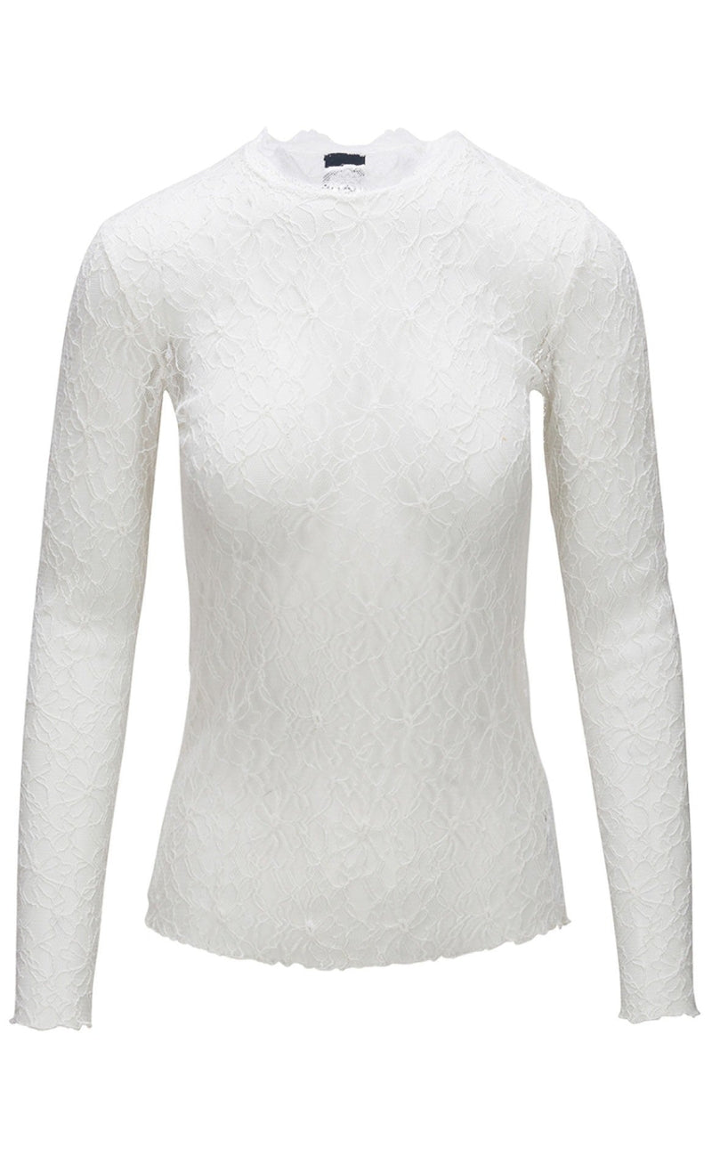 One Two Luxzuz Bluse - Laze Mesh - Cream