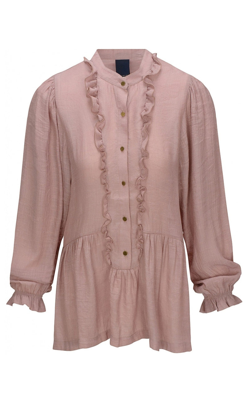 One Two Luxzuz Bluse - Liba - Powder Rose