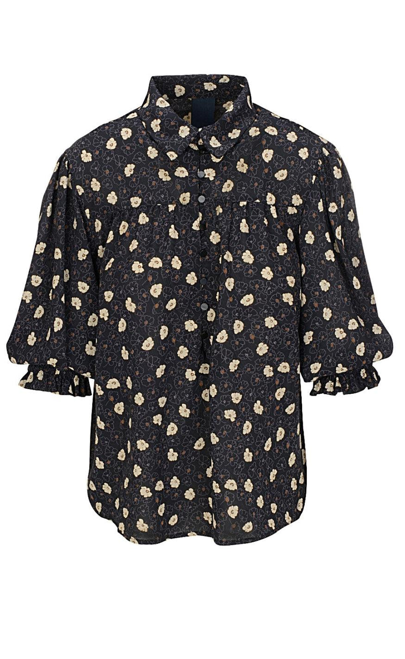 One Two Luxzuz Bluse - Micaiza - Black