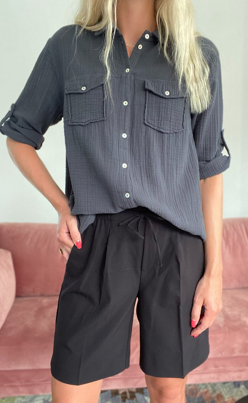 One Two Luxzuz Bluse - Raymonde - Caviar