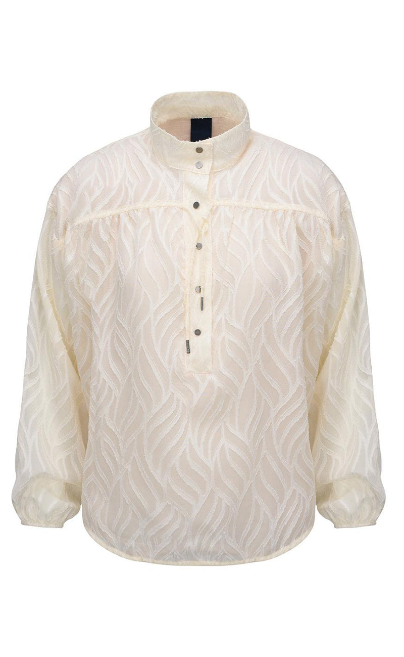 One Two Luxzuz Bluse - Rosi - Coconut Milk