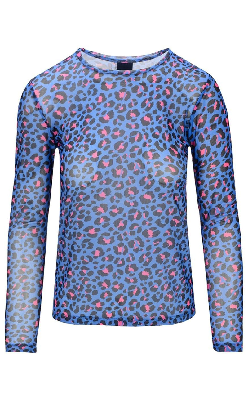 One Two Luxzuz Bluse - Sibey Mesh - Granada Sky