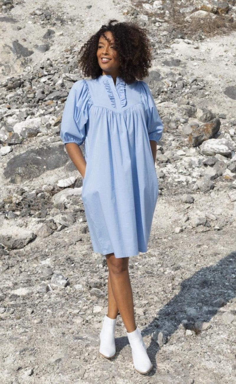 One Two Luxzuz Kjole - Marga - Chambray Blue