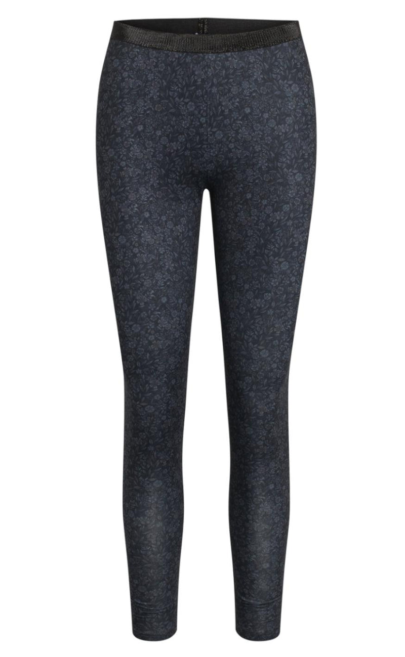 One Two Luxzuz Leggings - Ayoe Ditsy - Asphalt