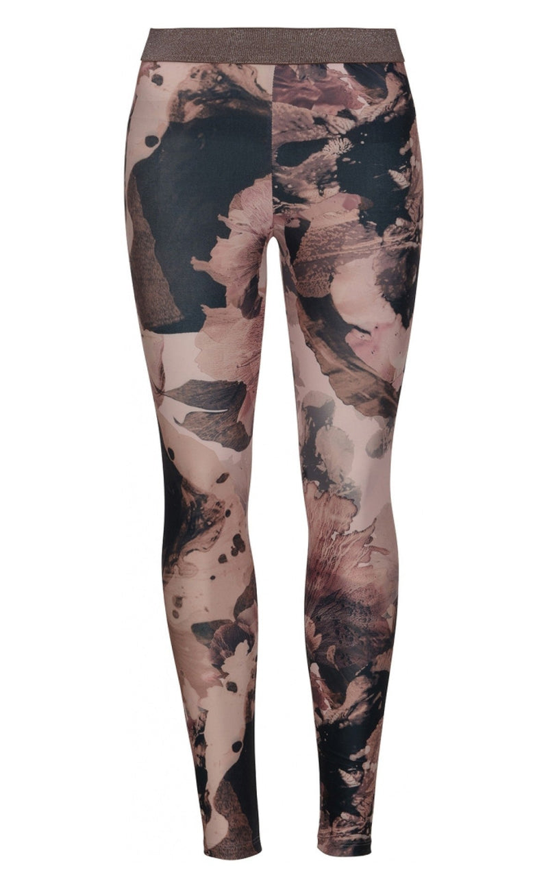 One Two Luxzuz Leggings - Ayoe Marble - Dried heather