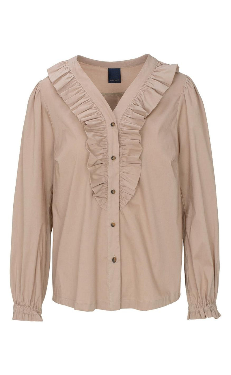 One Two Luxzuz Skjorte - Romana - Light Taupe
