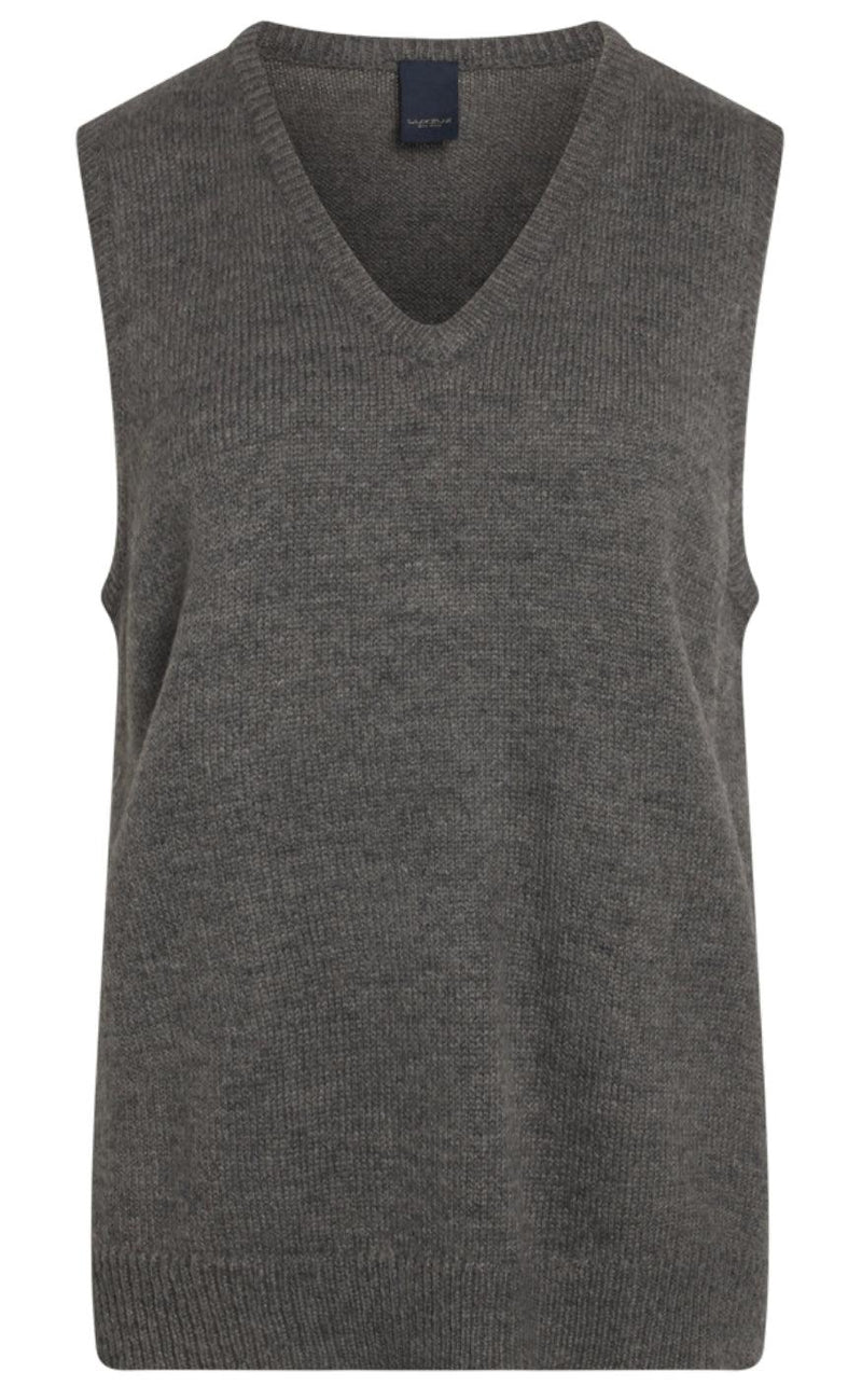 One Two Luxzuz Vest - Taia - Medium Grey Melange