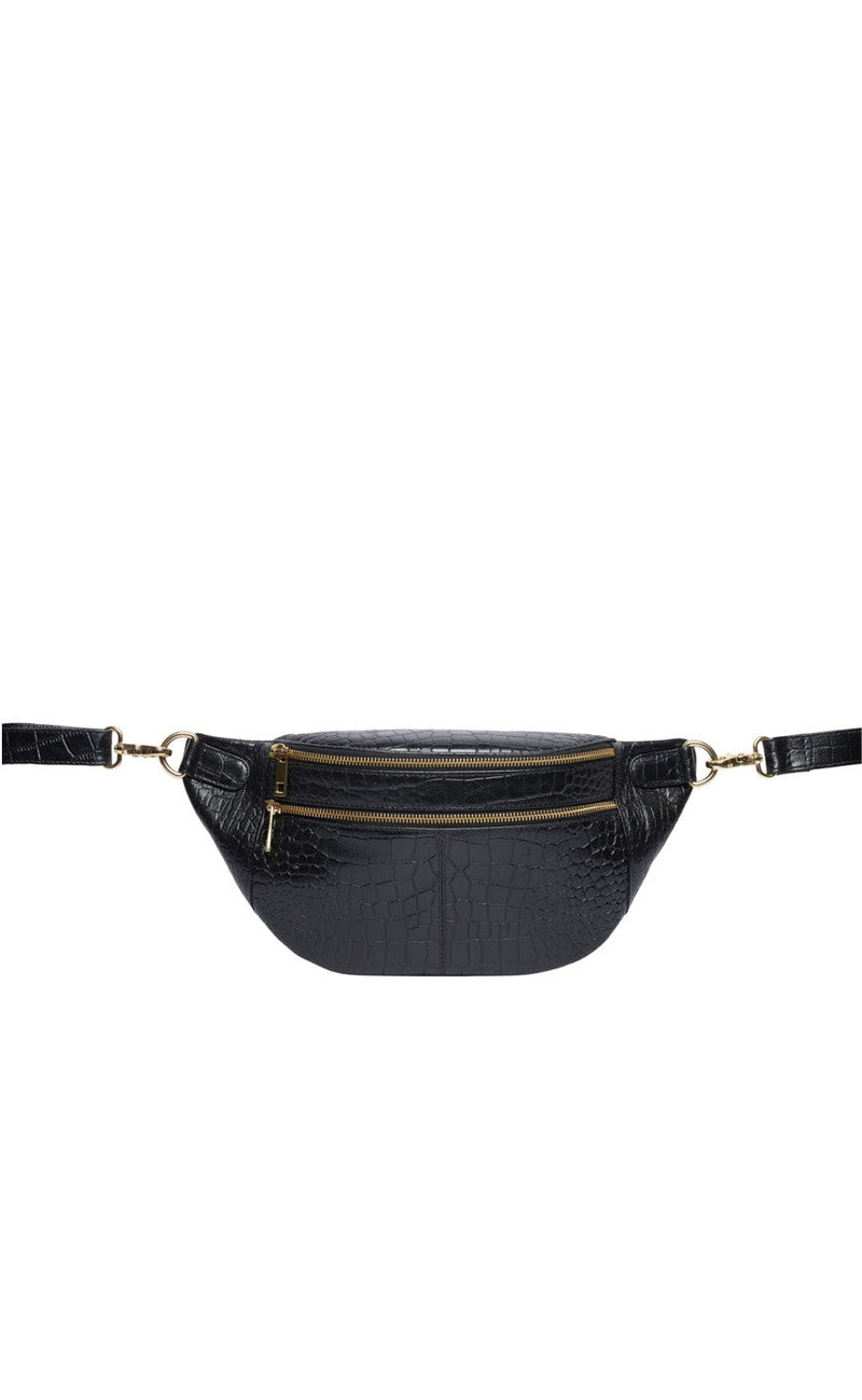Tim & Simonsen Bumbag - Clara Croco - Black / Gold