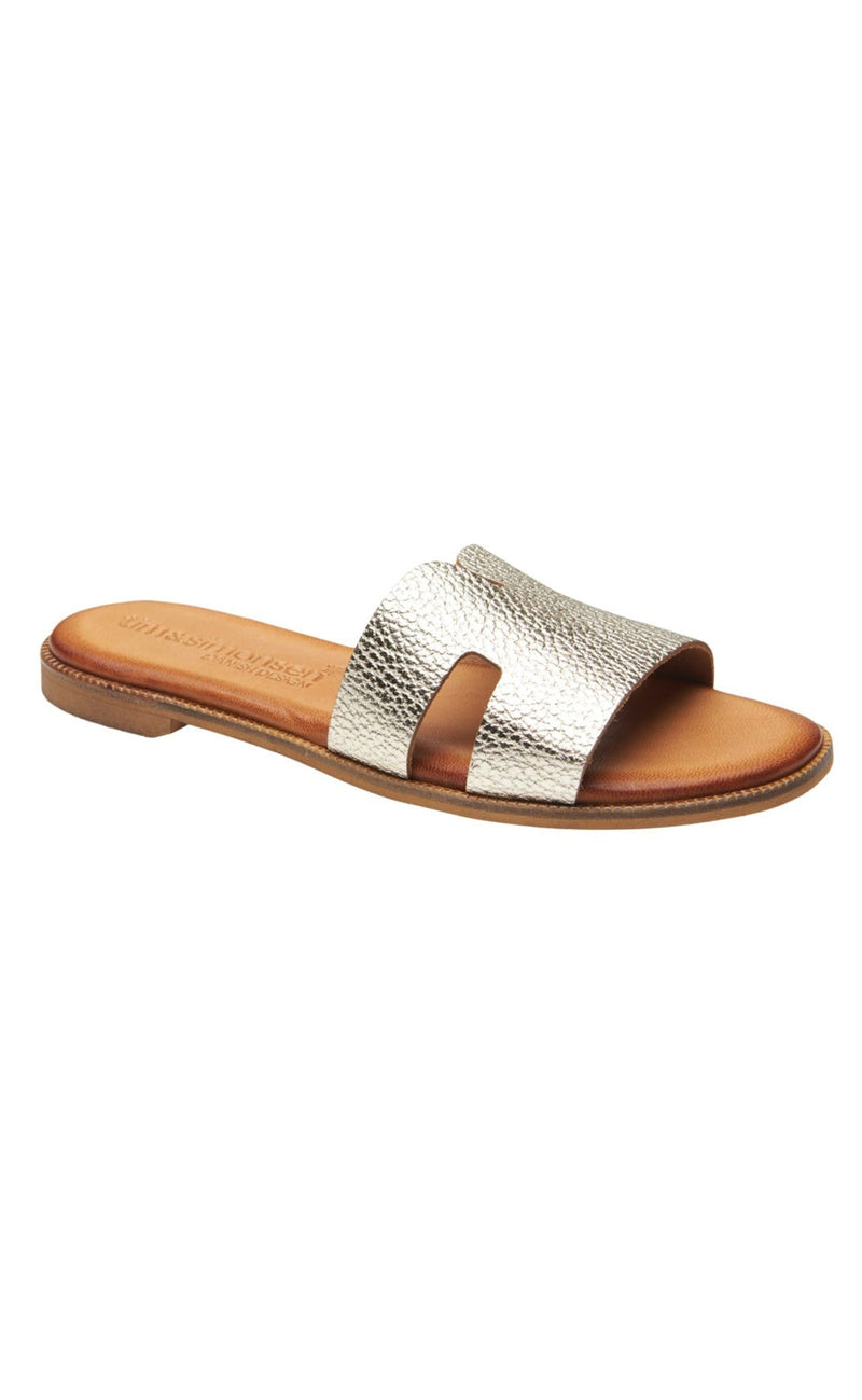 Tim & Simonsen Sandaler - Alma Slip In Metal - Platino Gold