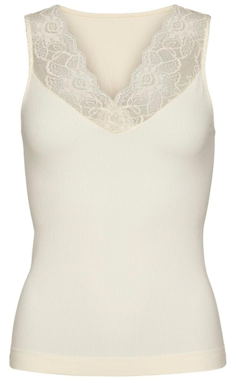 Tim & Simonsen Top - Belen V-Lace - Panna