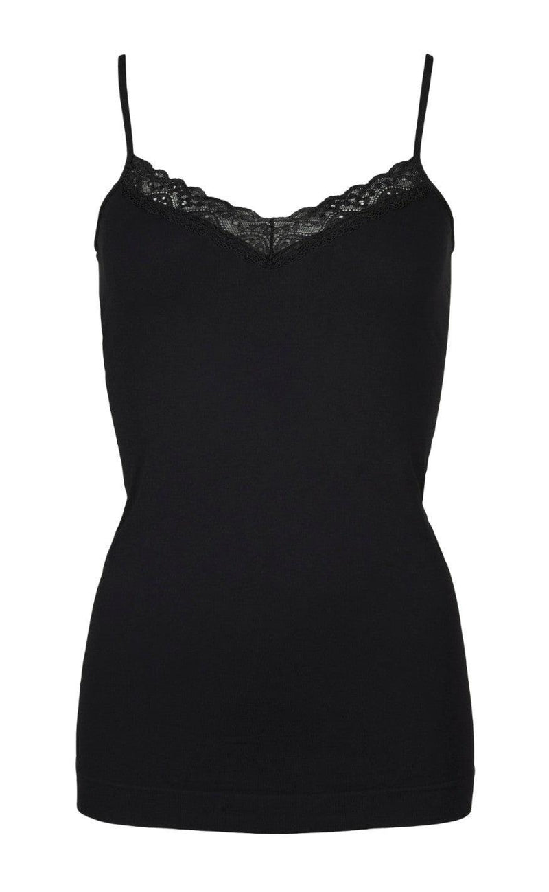Tim & Simonsen Top - Brigitte Spaghetti Lace - Black