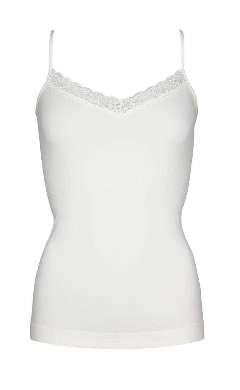Tim & Simonsen Top - Brigitte Spaghetti Lace - Panna