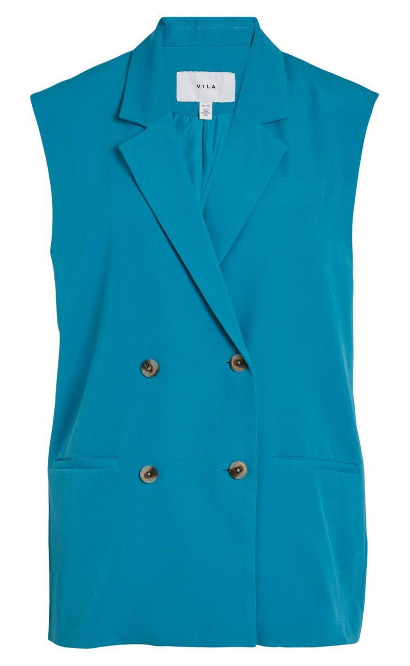 VILA Blazer Vest - Kalinka - Algiers Blue