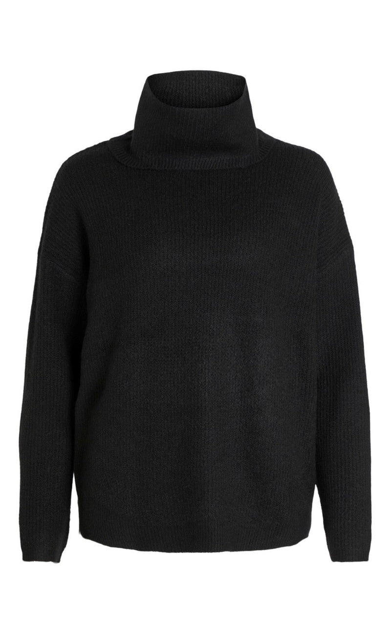 VILA Striktrøje - Cilia - Black