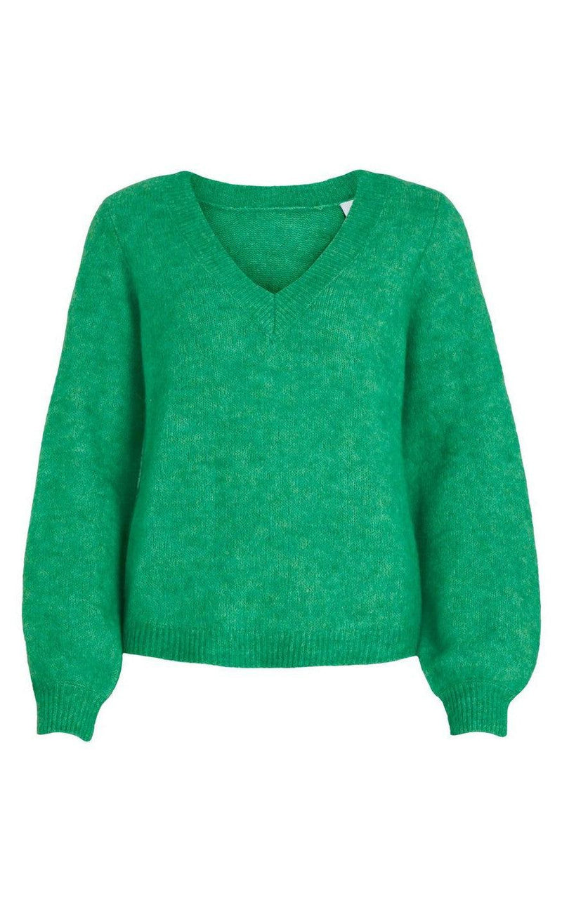 VILA Striktrøje - Jamina - Kelly Green