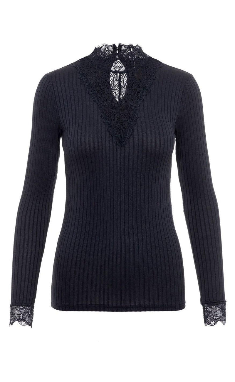 YAS Bluse - Blace Highneck - Night Sky