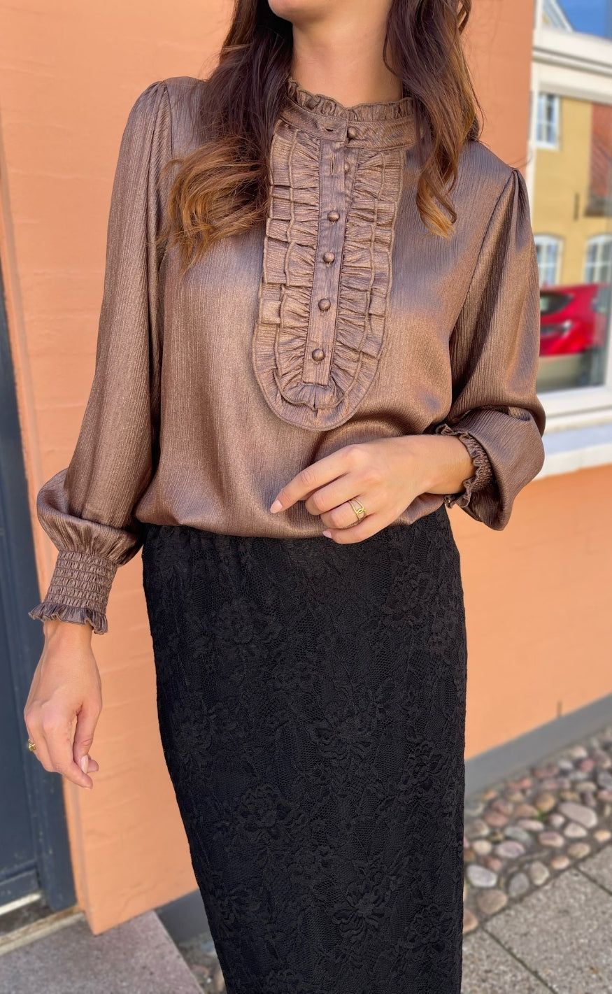 Say INA Copenhagen Skjorte - Cami - Brown Metallic