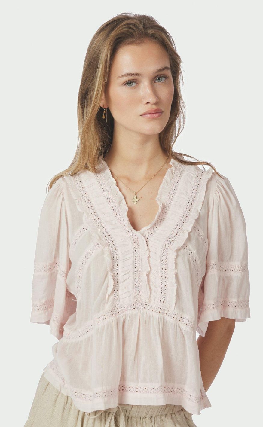 Neo Noir Topp - Evienne S Voile - Light Pink