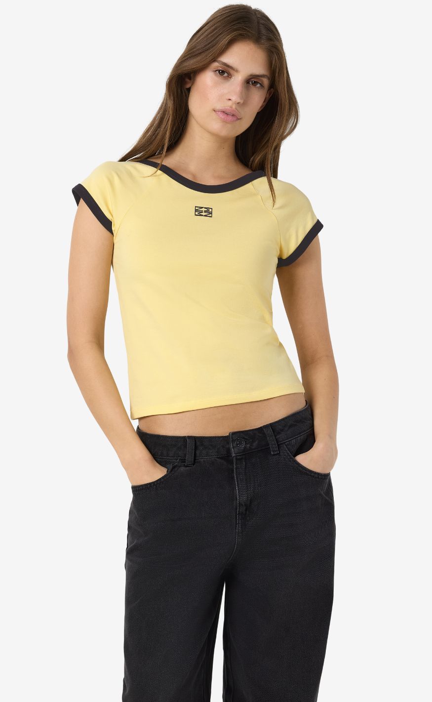 Noisy May T-shirt - Twin - French Vanilla/Obsidian Contrast