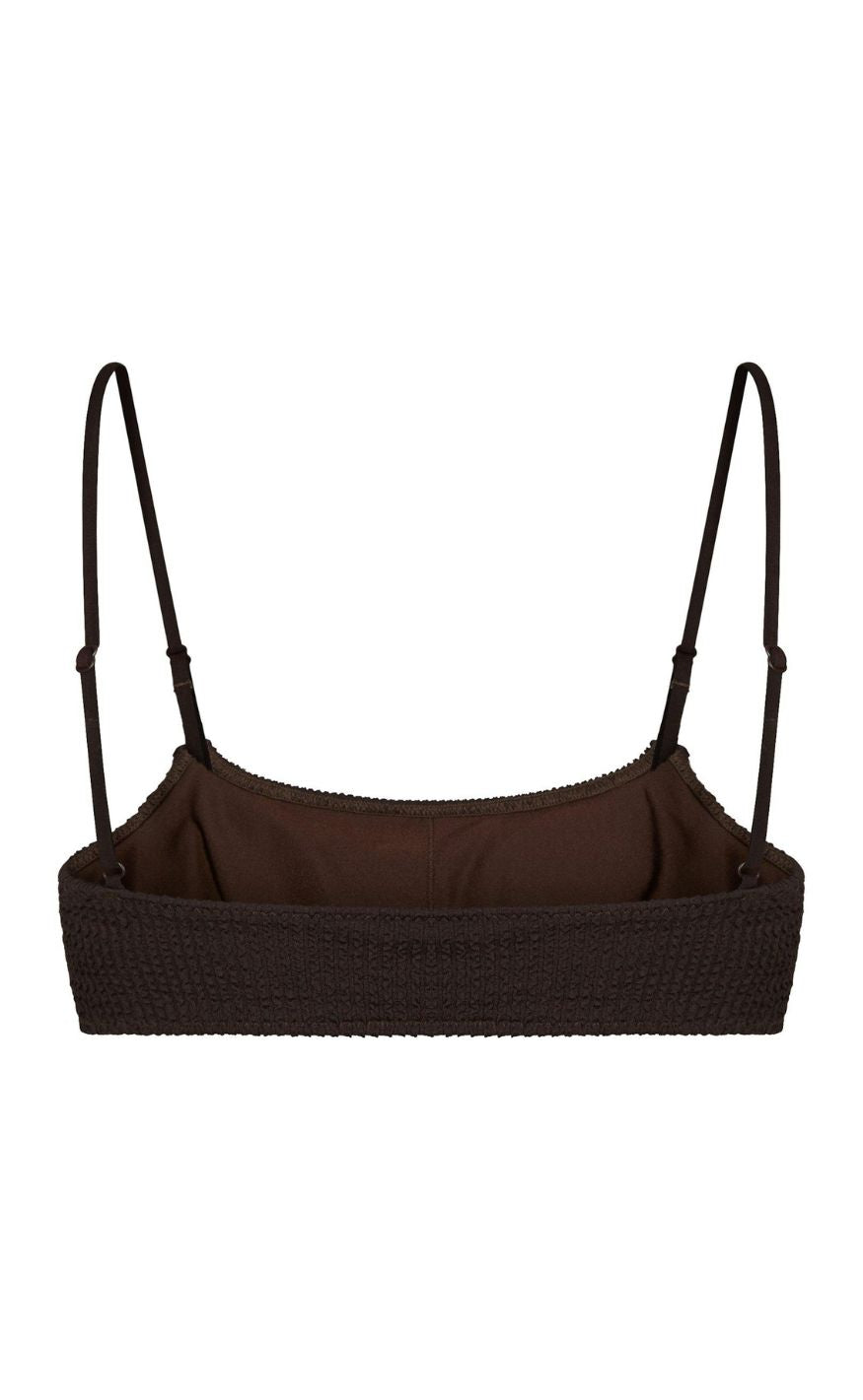 Neo Noir Bikinitopp - Skin Sand Crepe - Dark Brown
