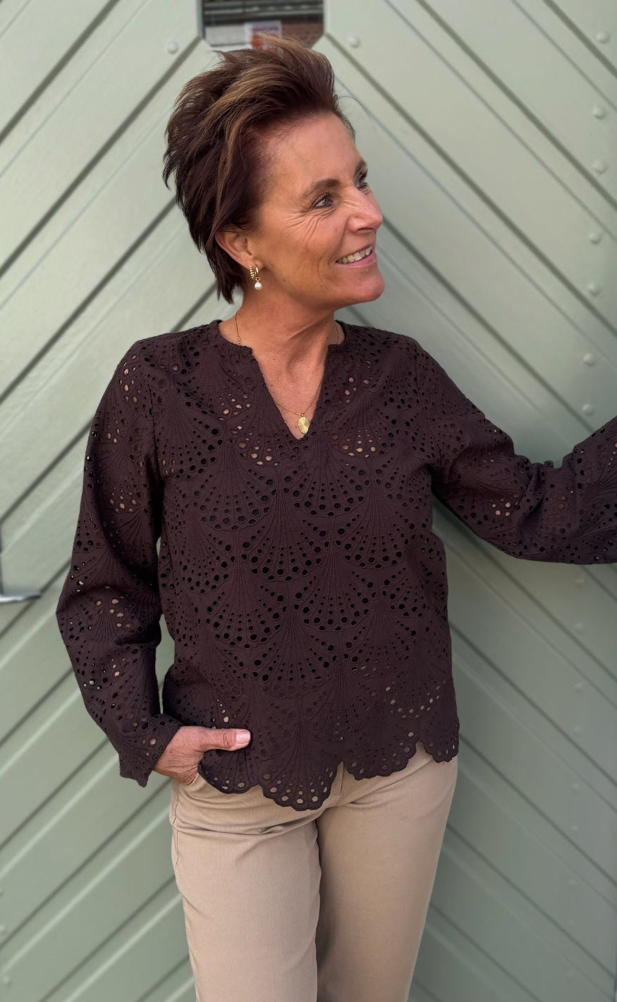 Say INA Copenhagen Bluse - Cille - Dark Brown