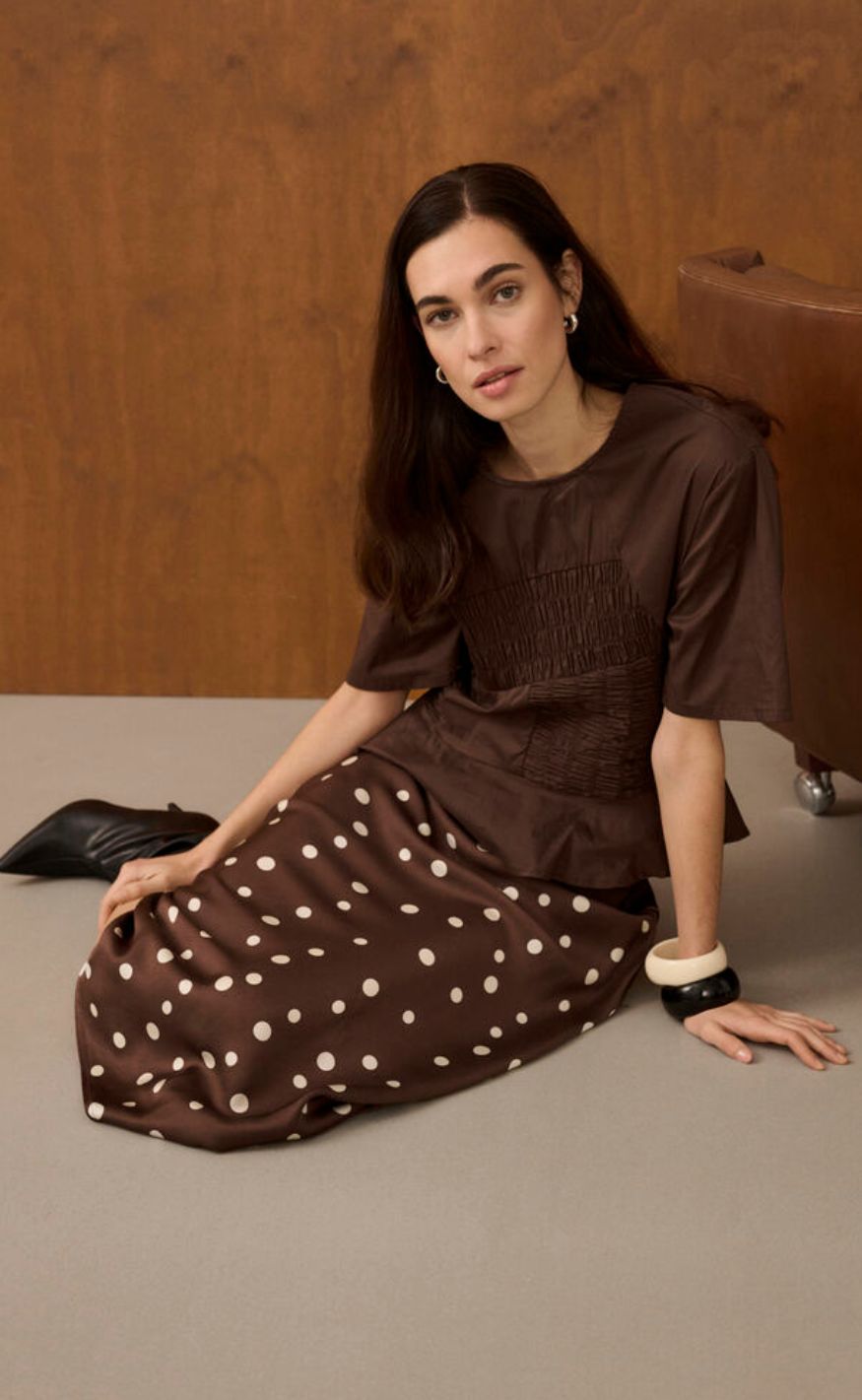 Culture Bluse - Ajda Antoinett - Coffee Bean