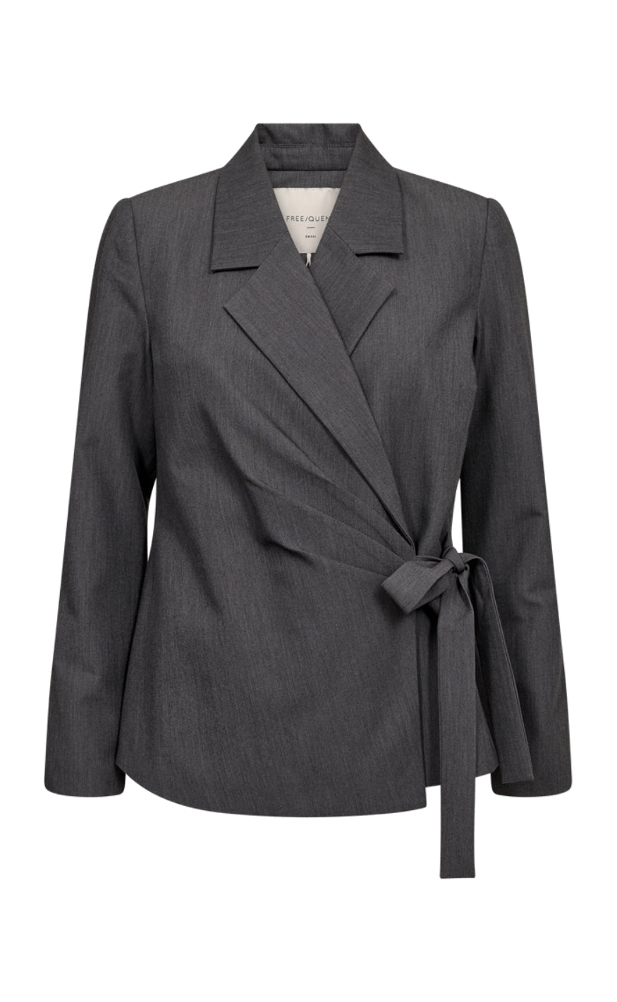 Freequent Jakke - Vika - Dark Grey Melange