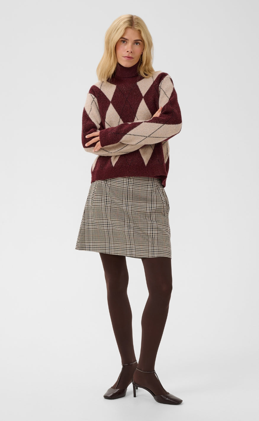 Culture Genser - Argyle - Burgundy Argyle