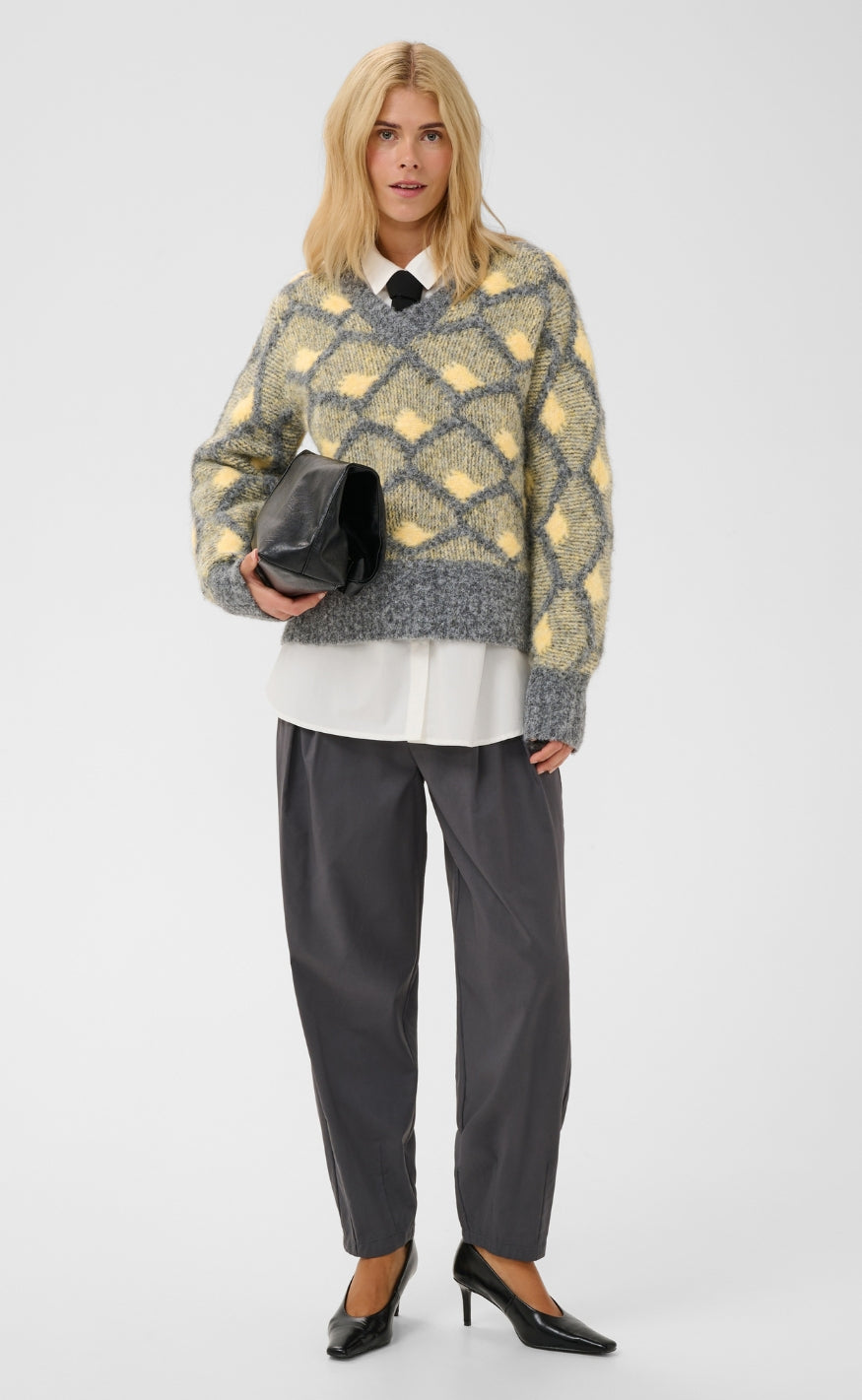 Culture Pullover - Gilan - Grey/Yellow