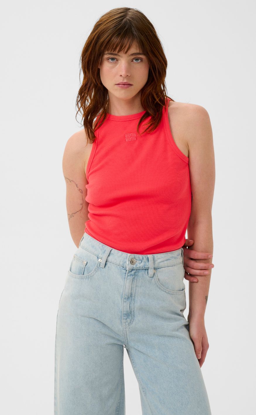 Gestuz Topp - Drew Logo Tank 2.0 - Tomato