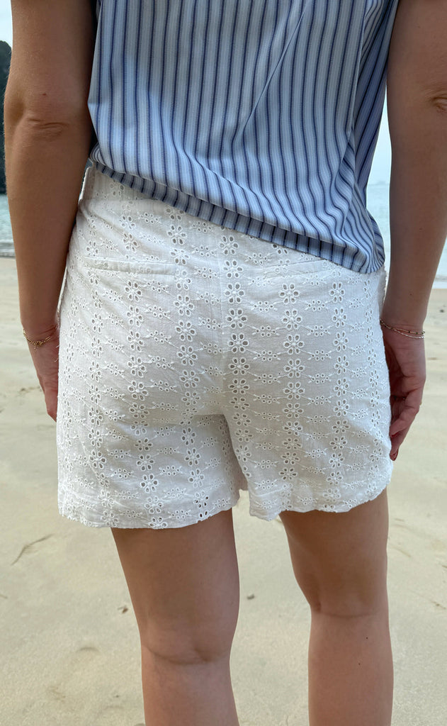 INA Copenhagen Shorts - Catja - White Broderie Anglaise