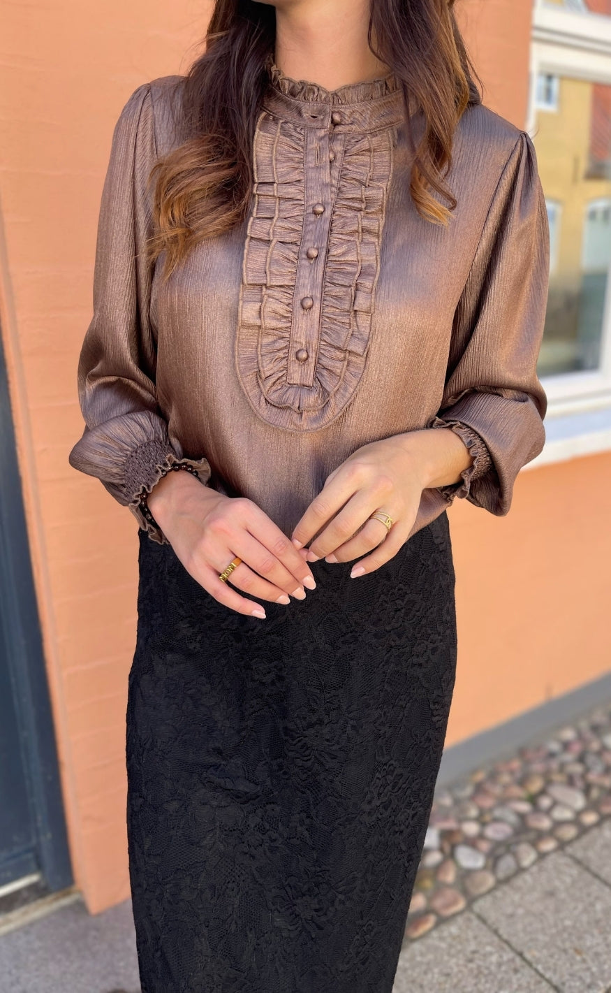 Say INA Copenhagen Skjorte - Cami - Brown Metallic