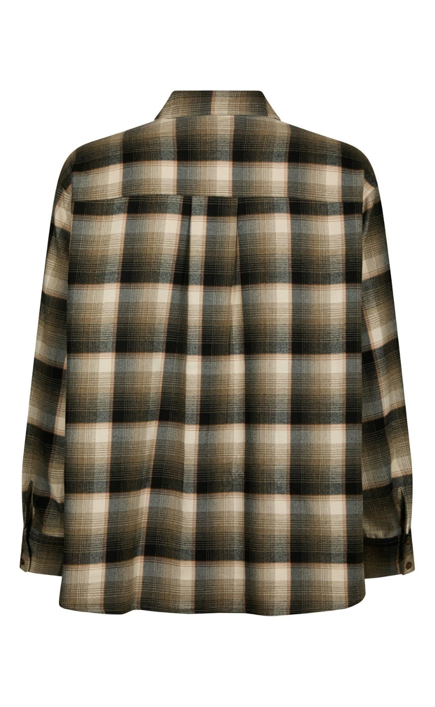 Neo Noir Skjorte - Dalma Flannel Check - Army